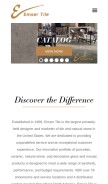 How emser.com looks like on a mobile device such as an iPhone.