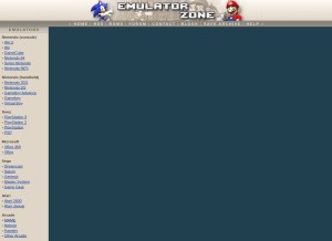 How emulator-zone.com looks like on a tablet such as an iPad.
