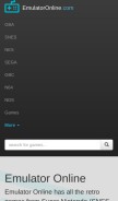 How emulatoronline.com looks like on a mobile device such as an iPhone.