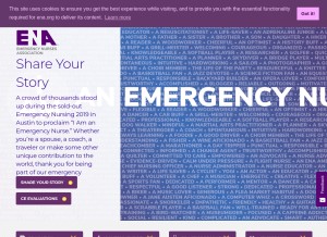 How ena.org looks like on a tablet such as an iPad.