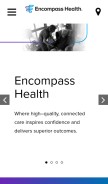 How encompasshealth.com looks like on a mobile device such as an iPhone.
