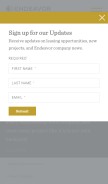 How endeavor-re.com looks like on a mobile device such as an iPhone.