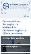 How endoacustica.com looks like on a mobile device such as an iPhone.