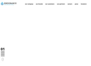 How endurance.com looks like on a tablet such as an iPad.