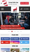 How energy.ch looks like on a mobile device such as an iPhone.