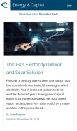 How energyandcapital.com looks like on a mobile device such as an iPhone.