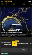 How energybet.com looks like on a mobile device such as an iPhone.