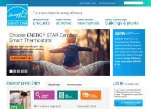 How energystar.gov looks like on a tablet such as an iPad.
