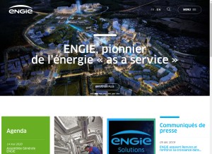How engie.com looks like on a tablet such as an iPad.