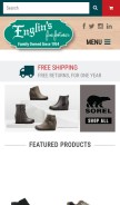 How englinsfinefootwear.com looks like on a mobile device such as an iPhone.