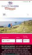 How englishriviera.co.uk looks like on a mobile device such as an iPhone.