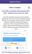 How englishwsheets.com looks like on a mobile device such as an iPhone.