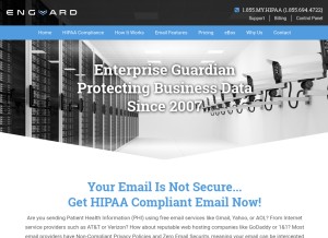 How enguard.com looks like on a tablet such as an iPad.