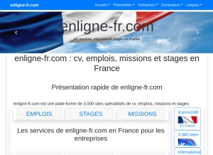 How enligne-fr.com looks like on a tablet such as an iPad.