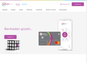 How enpara.com looks like on a tablet such as an iPad.
