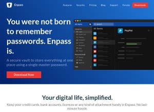 How enpass.io looks like on a tablet such as an iPad.