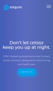 How enquiresolutions.com looks like on a mobile device such as an iPhone.