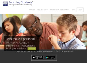 How enrichingstudents.com looks like on a tablet such as an iPad.