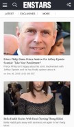 How enstarz.com looks like on a mobile device such as an iPhone.