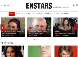 How enstarz.com looks like on a tablet such as an iPad.