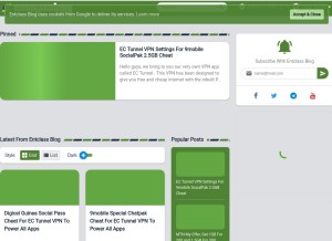How entclassblog.com looks like on a tablet such as an iPad.