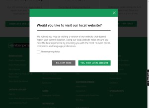 How enterprise.ca looks like on a tablet such as an iPad.