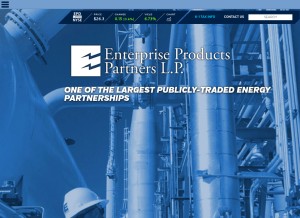How enterpriseproducts.com looks like on a tablet such as an iPad.