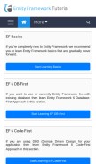 How entityframeworktutorial.net looks like on a mobile device such as an iPhone.