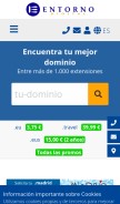 How entorno.es looks like on a mobile device such as an iPhone.
