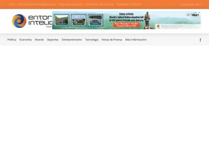 How entornointeligente.com looks like on a tablet such as an iPad.