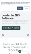 How enviance.com looks like on a mobile device such as an iPhone.