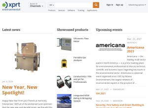 How environmental-expert.com looks like on a tablet such as an iPad.