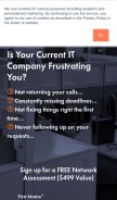 How envisionitsolutions.com looks like on a mobile device such as an iPhone.