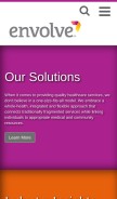 How envolvehealth.com looks like on a mobile device such as an iPhone.