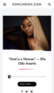 How eonlinegh.com looks like on a mobile device such as an iPhone.