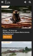How eos.org looks like on a mobile device such as an iPhone.