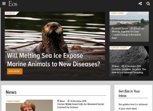 How eos.org looks like on a tablet such as an iPad.