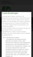 How ep.de looks like on a mobile device such as an iPhone.