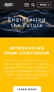 How epam.com looks like on a mobile device such as an iPhone.