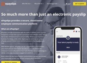 How epayslips.co.uk looks like on a tablet such as an iPad.