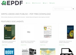 How epdf.pub looks like on a tablet such as an iPad.