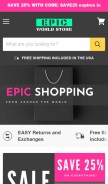 How epicworldstore.com looks like on a mobile device such as an iPhone.
