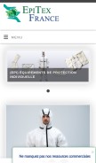 How epitexfrance.com looks like on a mobile device such as an iPhone.