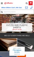 How eplastics.com looks like on a mobile device such as an iPhone.