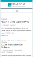 How epomedicine.com looks like on a mobile device such as an iPhone.