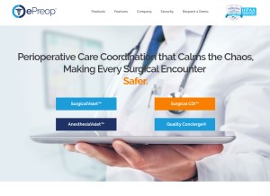 How epreop.com looks like on a tablet such as an iPad.