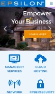 How epsilon-inc.com looks like on a mobile device such as an iPhone.