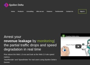 How epsilondelta.co looks like on a tablet such as an iPad.