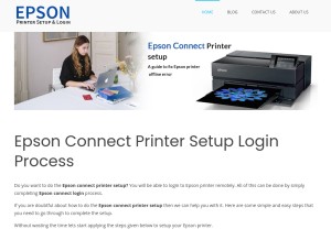 How epson-printer.net looks like on a tablet such as an iPad.