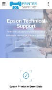 How epsonprintersupportpro.net looks like on a mobile device such as an iPhone.